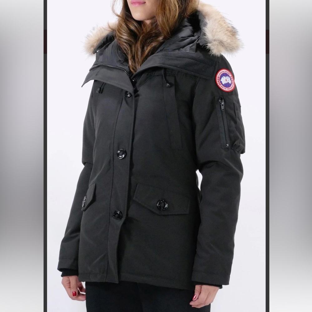 Canada Goose black Montebello parka with fur trim